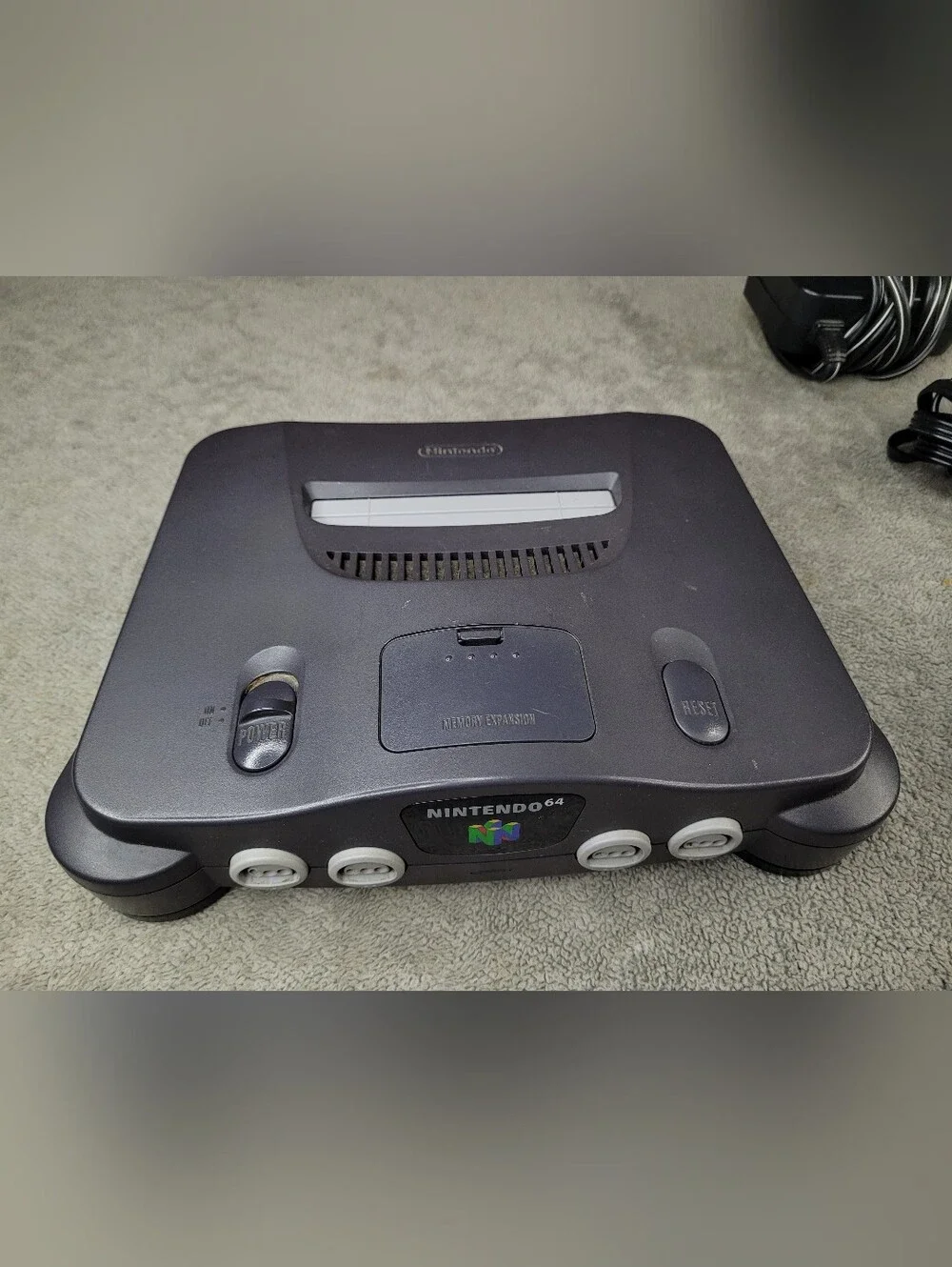 Nintendo 64 N64 Gray Console w/ Jumper Pak NUS-007 & Controller Tested Works